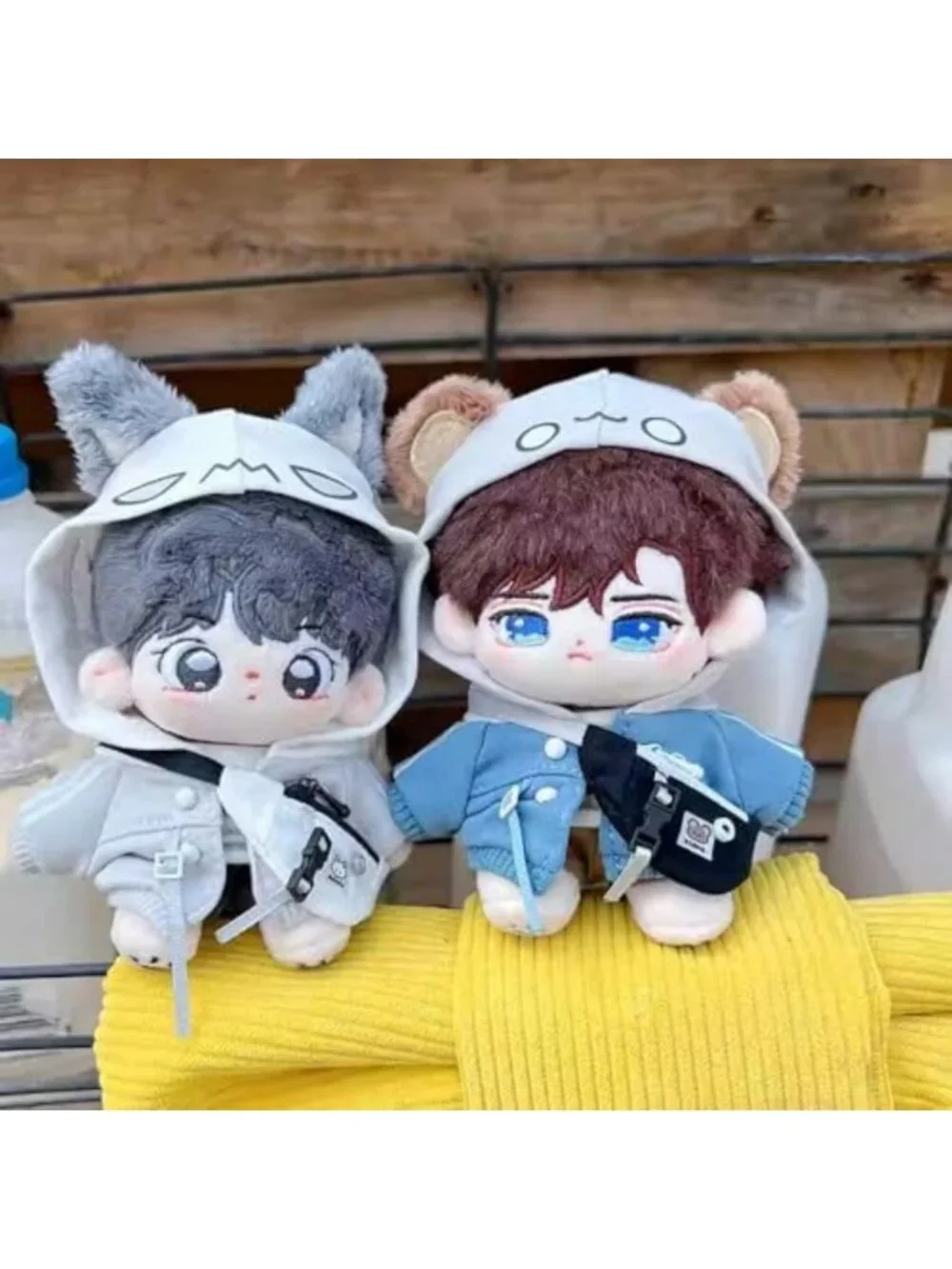 Soft Plush Doll Outfit Set with Hoodie, Vest, Pants & Accessories - Dress Up